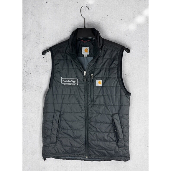 Carhartt Men's Rain Defender Insulated Vest Relaxed Fit Blk Medium *Company Logo - Picture 12 of 12